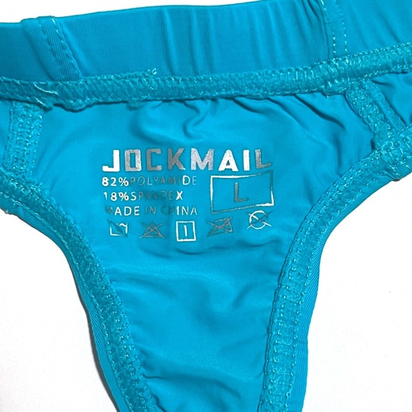 Jockmail Ice Silk Thong Blue‎ Size L (30-32) JM290 NWT - Picture 4 of 6